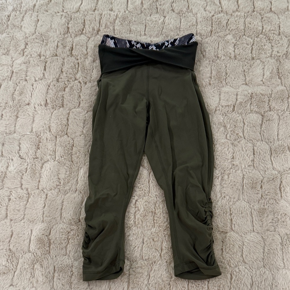 Lululemon Olive Green Capri Leggings